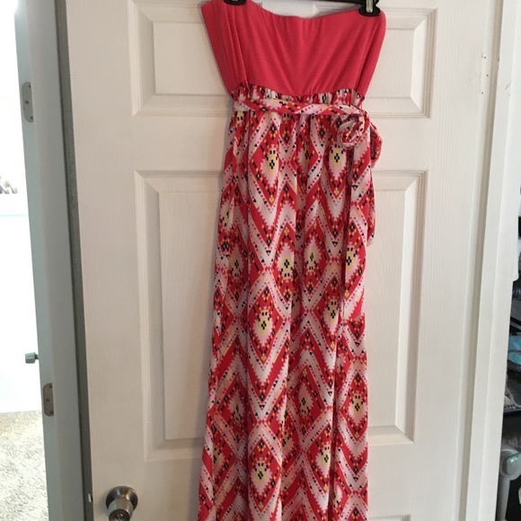 Strapless Maxi Dress - Picture 1 of 5